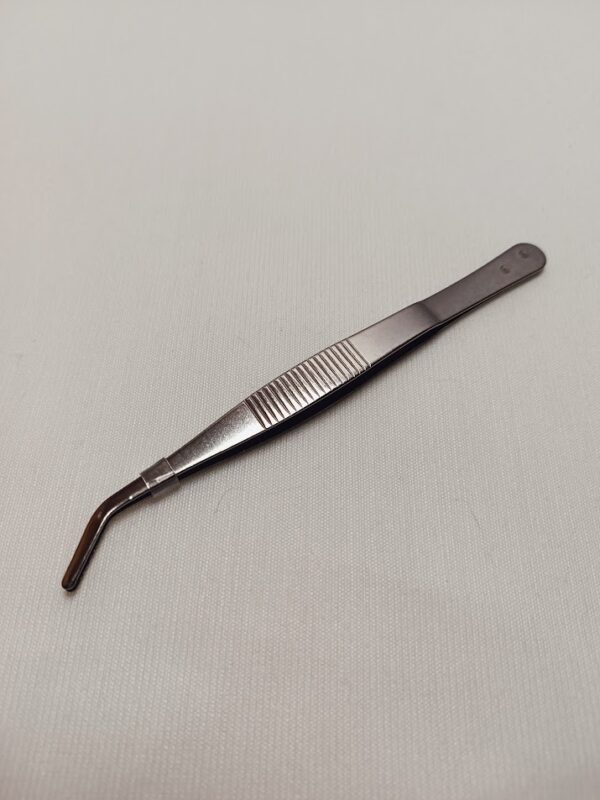 Hajlított végű csipesz florárium készítéséhez 16 cm-es