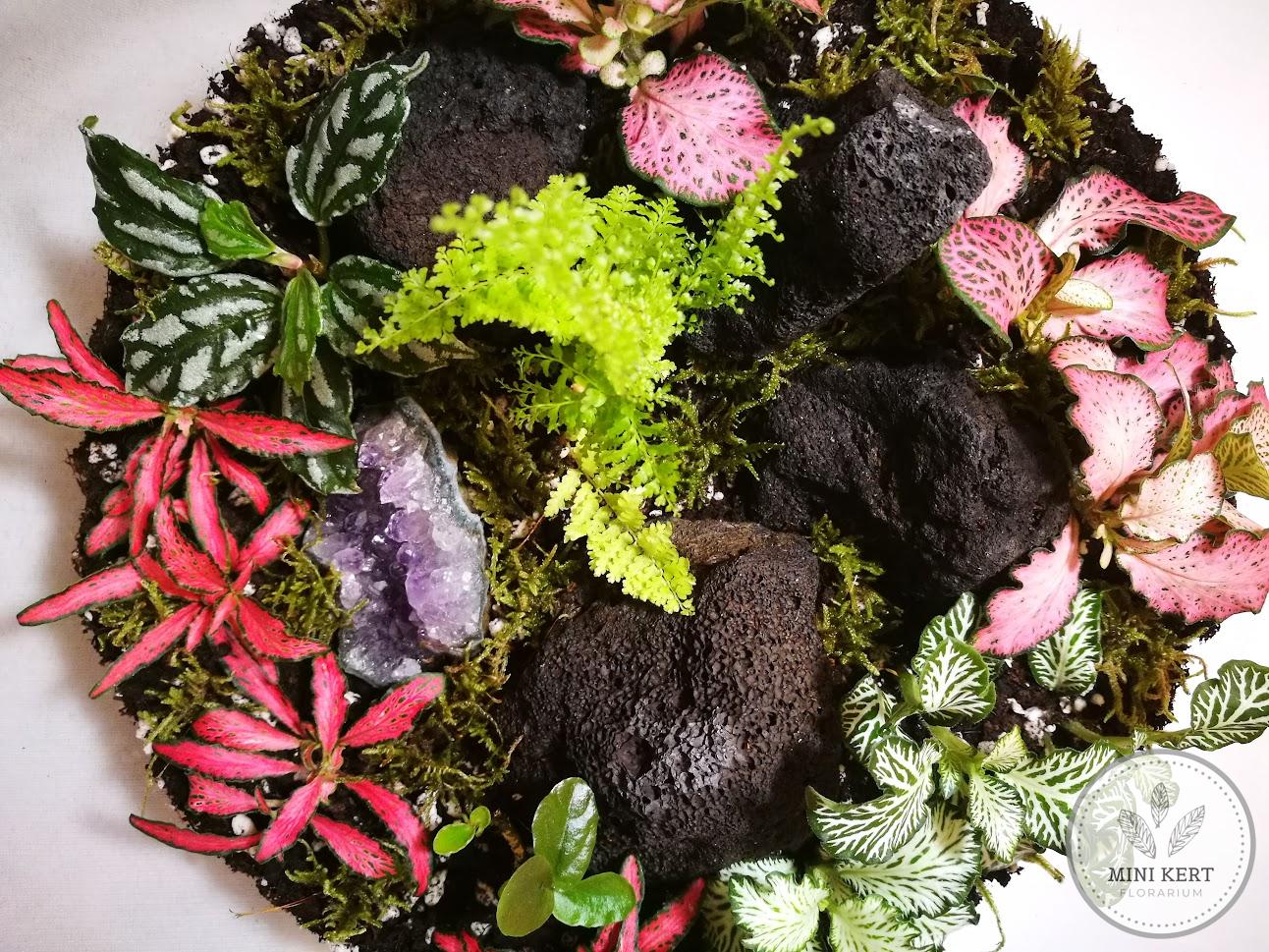 Üveggömb florárium 25 cm-es "Ametiszt kristály" - Image 6