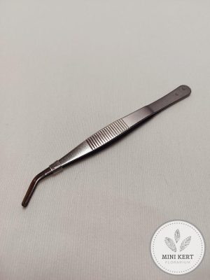 Hajlított végű csipesz florárium készítéséhez 16 cm-es